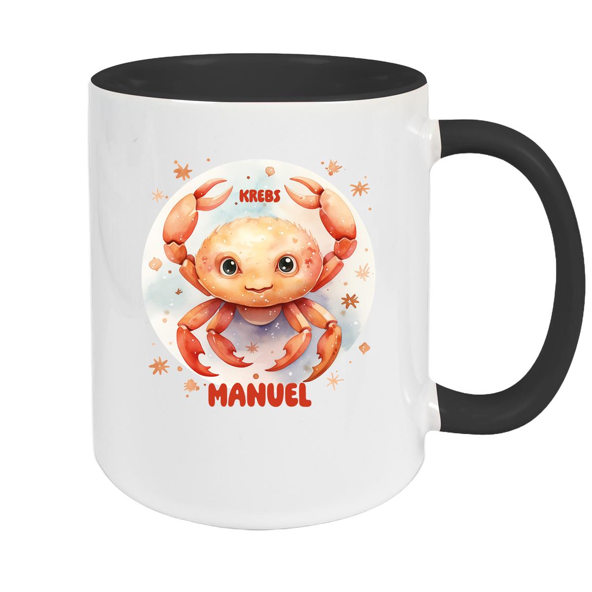 Tasse Sternzeichen Kinder Krebs 1 Wunschname Keramik Kinderbecher personalisiert versch. Farben
