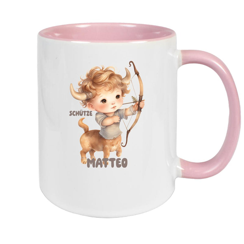 Mug Zodiac Sign Children Sagittarius 1 Custom Name Ceramic Children's Mug Personalized various colors