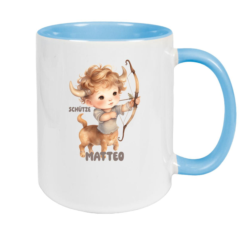 Mug Zodiac Sign Children Sagittarius 1 Custom Name Ceramic Children's Mug Personalized various colors