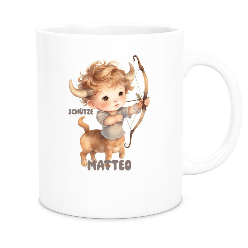 Mug Zodiac Sign Children Sagittarius 1 Custom Name Ceramic Children's Mug Personalized various colors