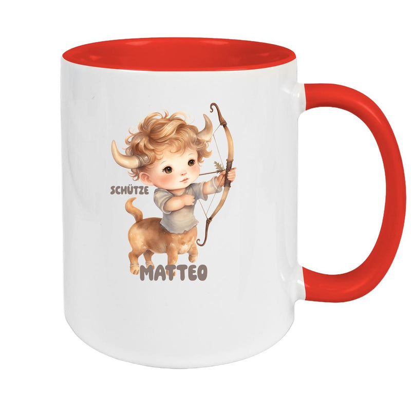 Mug Zodiac Sign Children Sagittarius 1 Custom Name Ceramic Children's Mug Personalized various colors