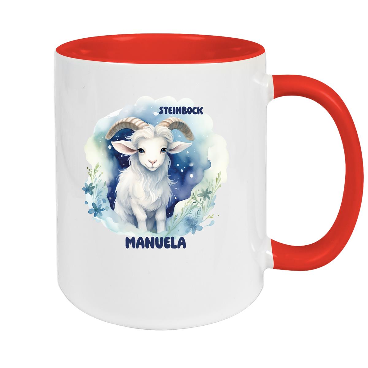 Tasse Sternzeichen Kinder Steinbock 1 Wunschname Keramik Kinderbecher personalisiert versch. Farben
