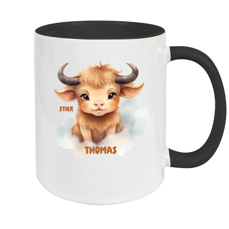 Mug Zodiac Children Taurus 1 Custom Name Ceramic Children's Mug personalized various colors
