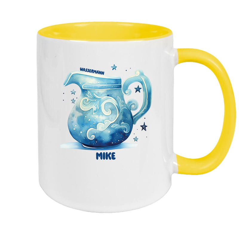 Mug Zodiac Sign Children Aquarius 1 Custom Name Ceramic Kids Mug personalized various colors
