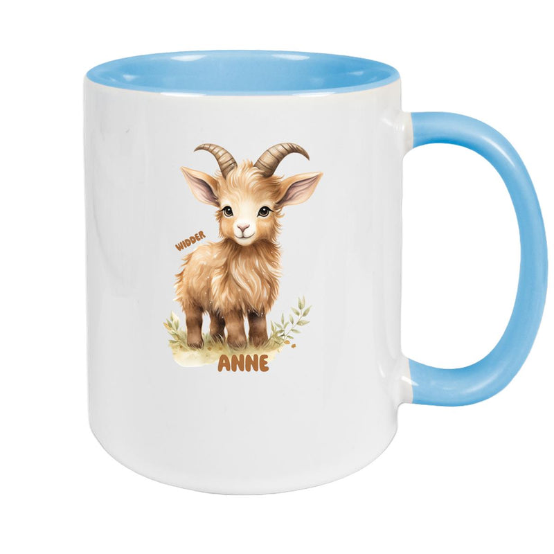 Mug Zodiac Sign Children Aries 1 Custom Name Ceramic Children's Mug personalized various colors