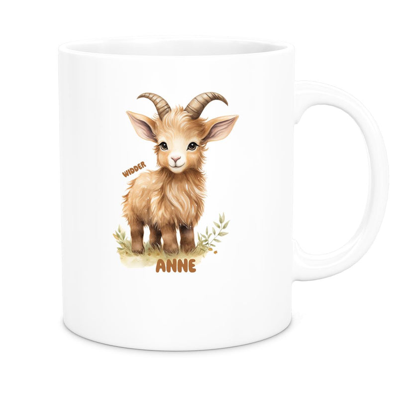 Mug Zodiac Sign Children Aries 1 Custom Name Ceramic Children's Mug personalized various colors