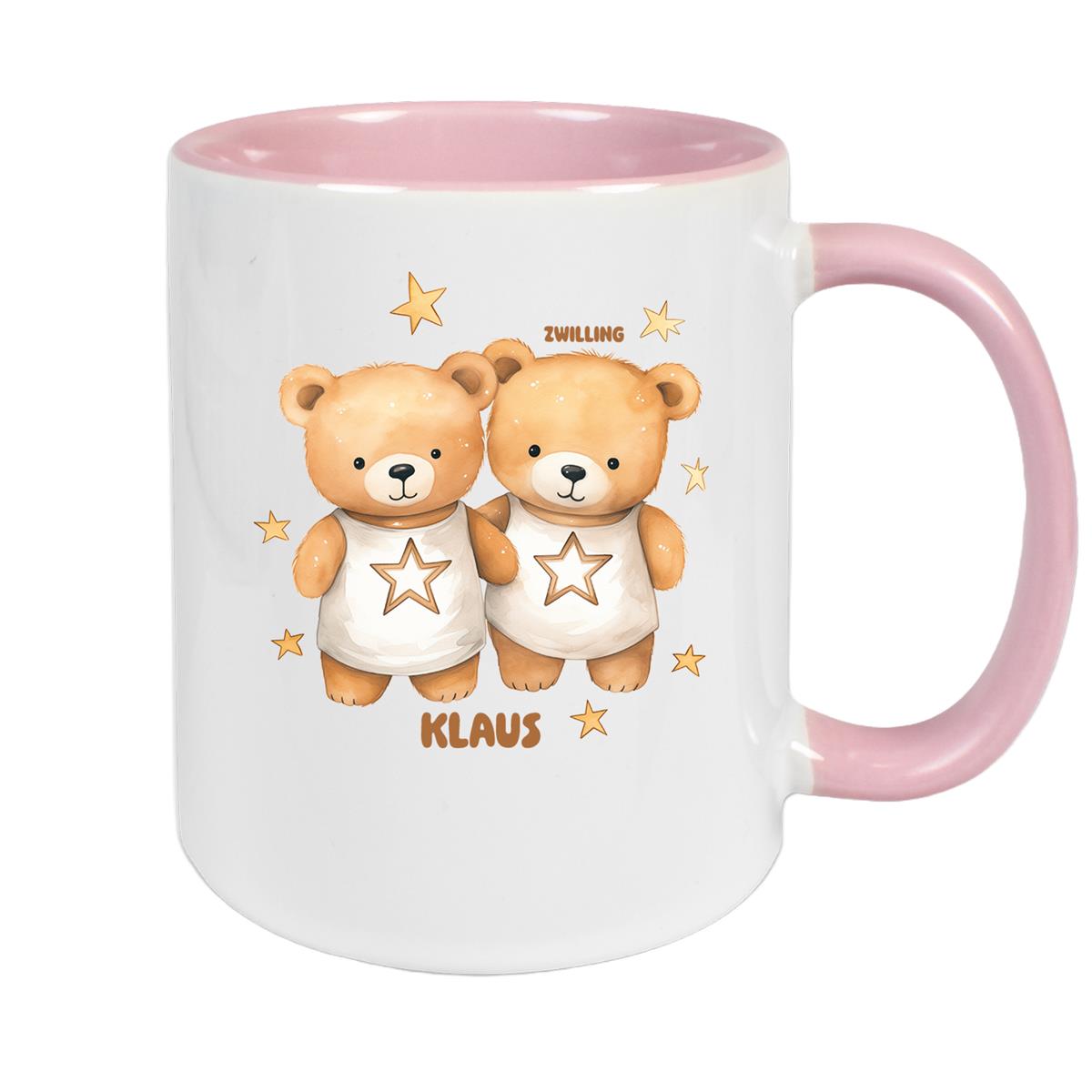 Zodiac Sign Kids Mug Gemini 1 Desired Name Ceramic Children's Mug Personalized Various Colors