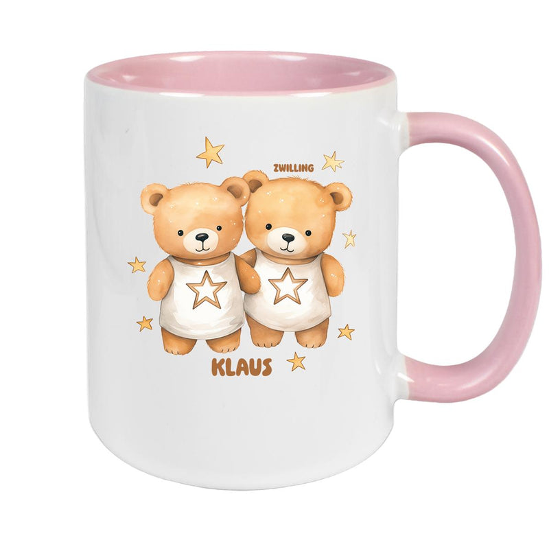 Zodiac Sign Kids Mug Gemini 1 Desired Name Ceramic Children's Mug Personalized Various Colors
