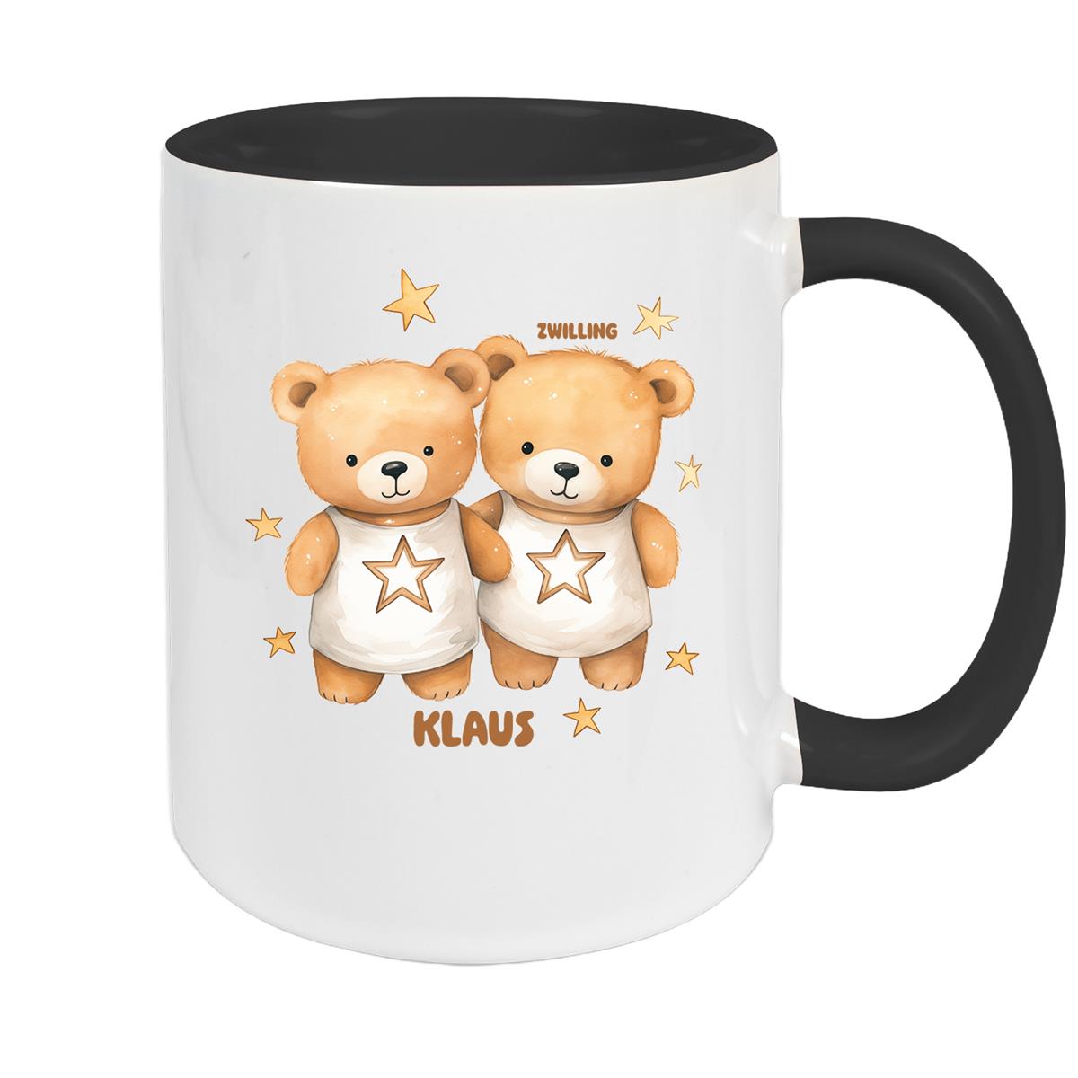 Zodiac Sign Kids Mug Gemini 1 Desired Name Ceramic Children's Mug Personalized Various Colors