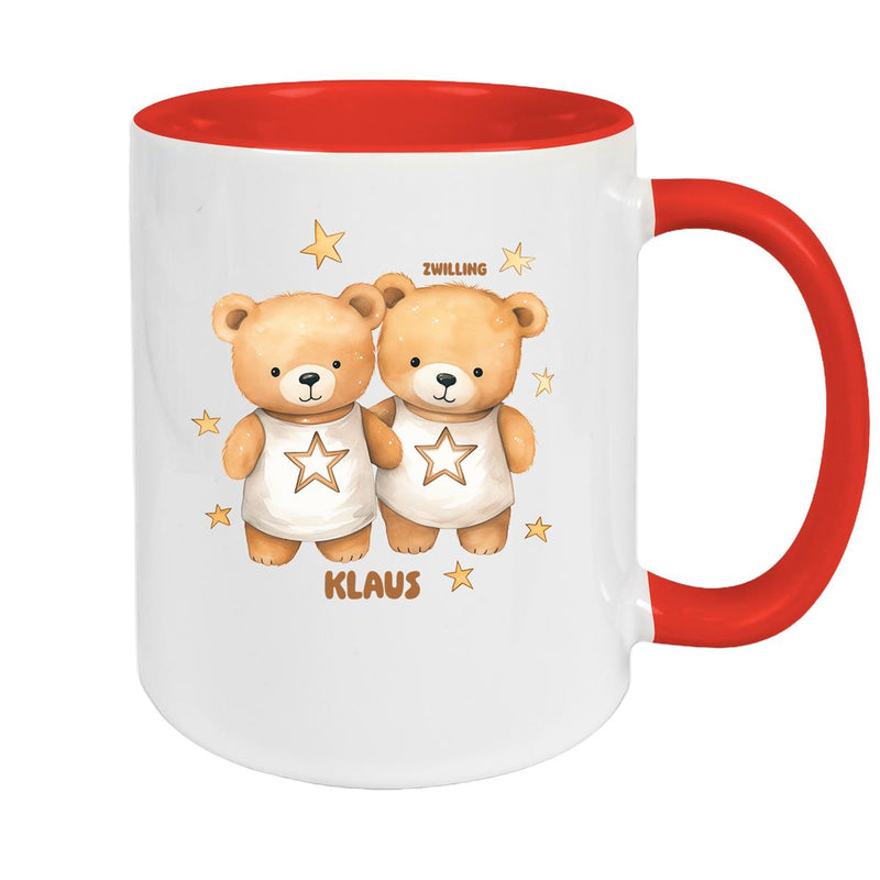 Zodiac Sign Kids Mug Gemini 1 Desired Name Ceramic Children's Mug Personalized Various Colors