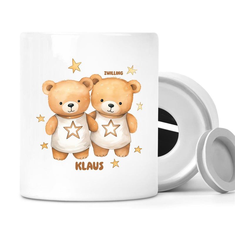 Personalized money box with desired name Gemini 1