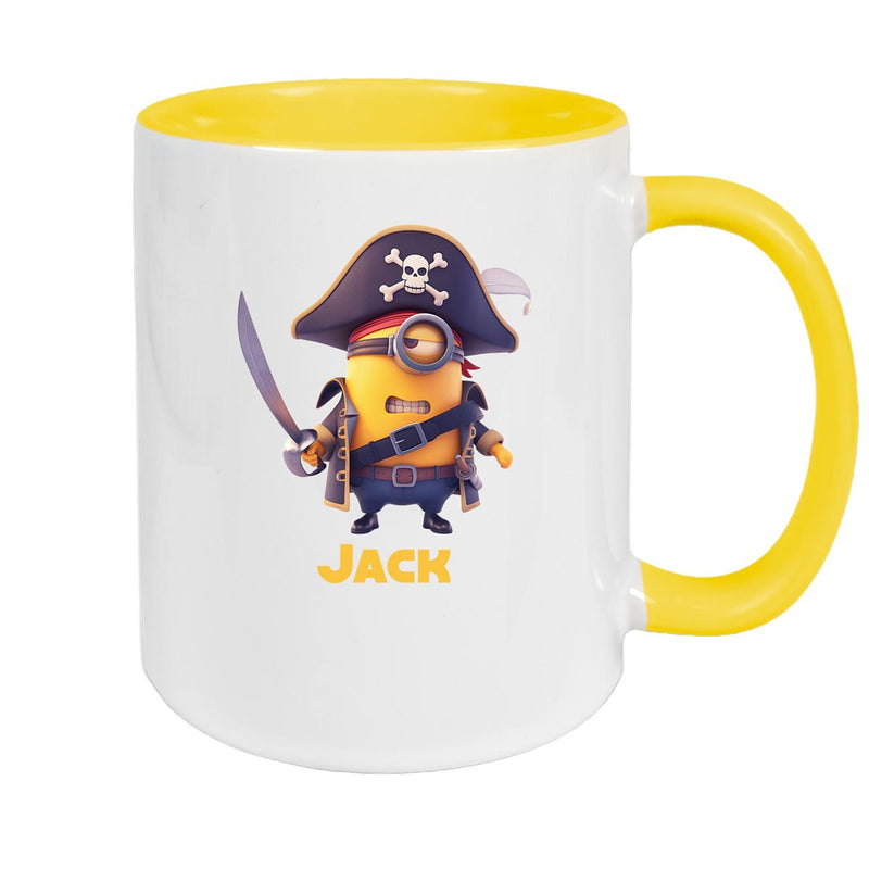 Tasse Minions Kinder Minion 1 Pirat Wunschname Keramik Kinderbecher personalisiert versch. Farben
