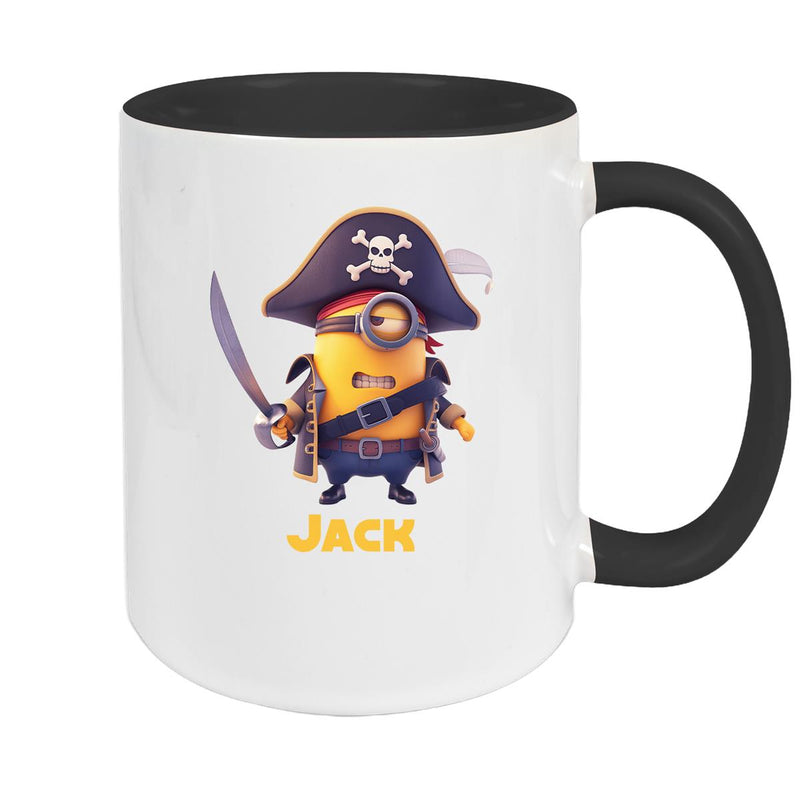 Tasse Minions Kinder Minion 1 Pirat Wunschname Keramik Kinderbecher personalisiert versch. Farben