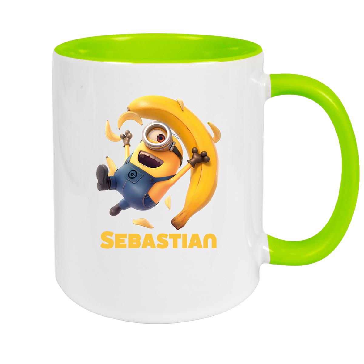 Tasse Minions Kinder Minion 2 Banana Wunschname Keramik Kinderbecher personalisiert versch. Farben