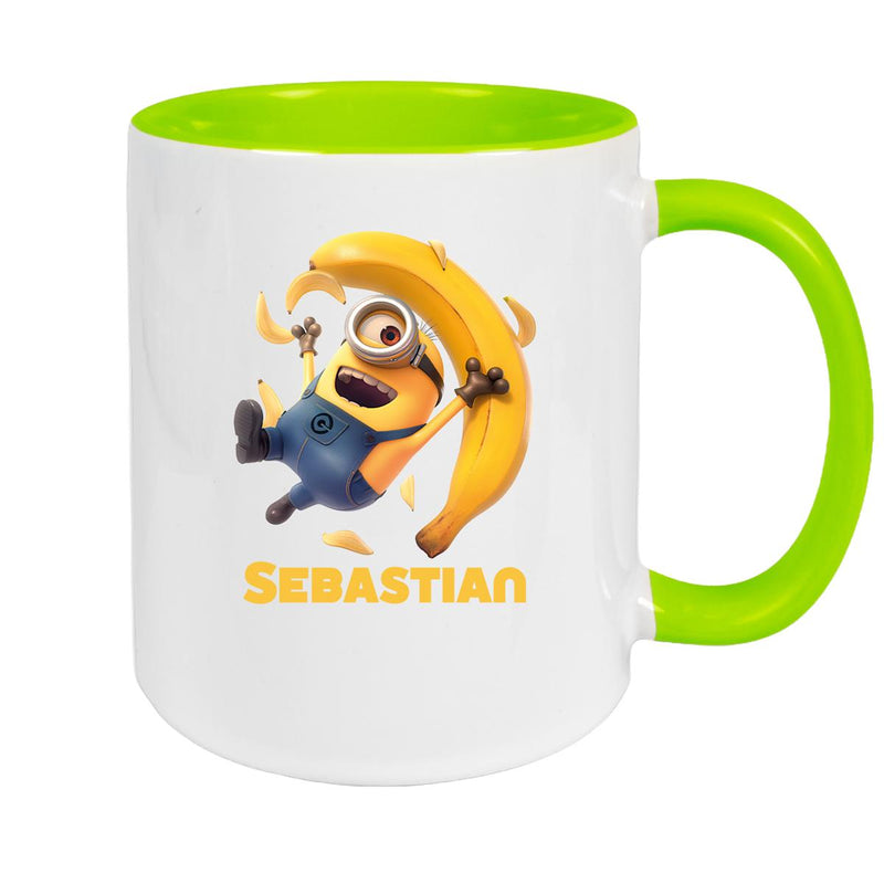 Tasse Minions Kinder Minion 2 Banana Wunschname Keramik Kinderbecher personalisiert versch. Farben