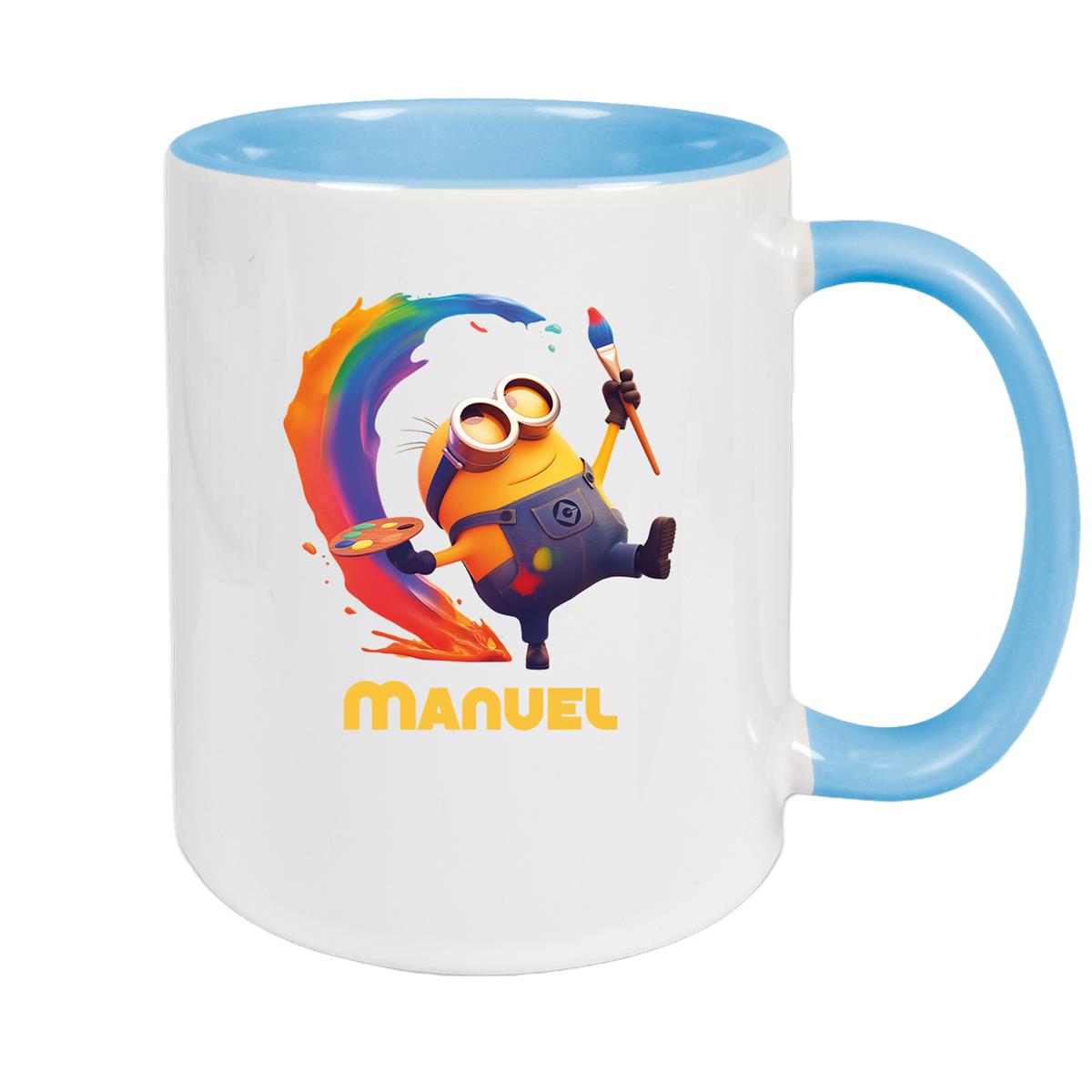 Tasse Minions Kinder Minion 4 Maler Wunschname Keramik Kinderbecher personalisiert versch. Farben