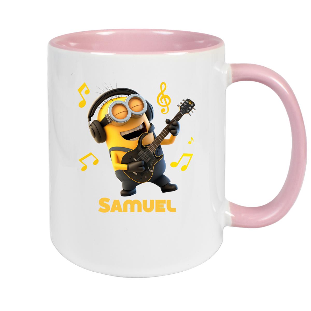 Tasse Minions Kinder Minion 6 Rockstar Wunschname Keramik Kinderbecher personalisiert versch. Farben