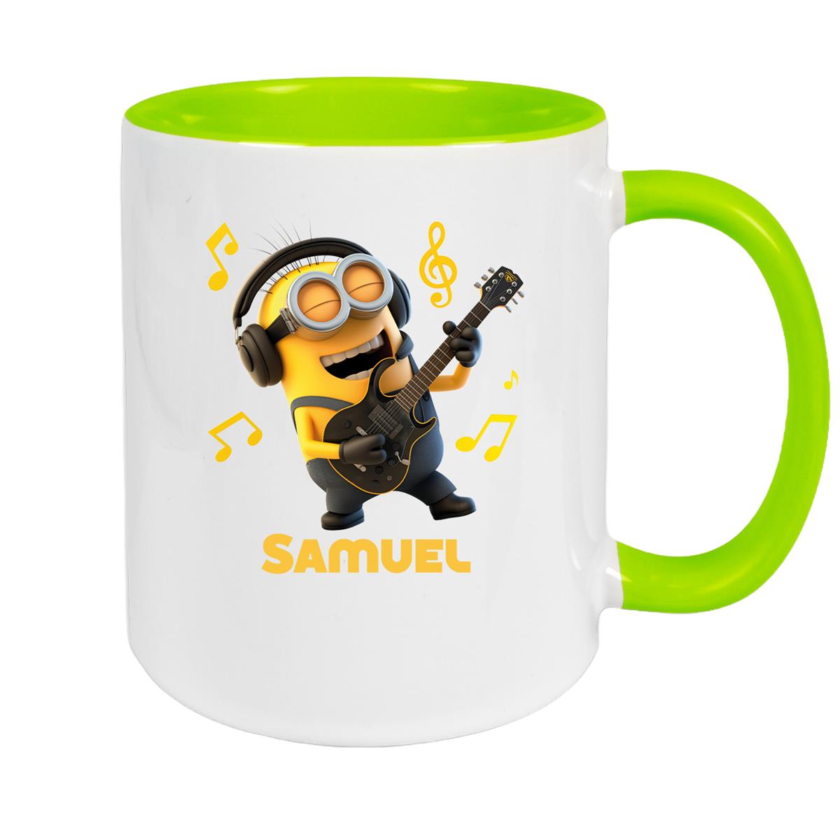 Tasse Minions Kinder Minion 6 Rockstar Wunschname Keramik Kinderbecher personalisiert versch. Farben