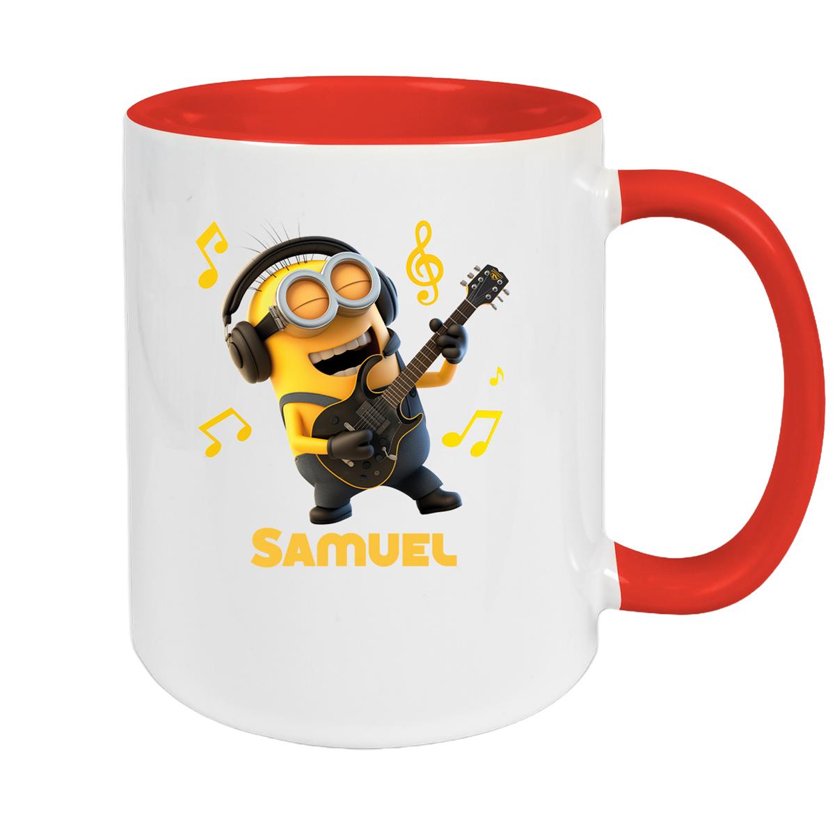 Tasse Minions Kinder Minion 6 Rockstar Wunschname Keramik Kinderbecher personalisiert versch. Farben