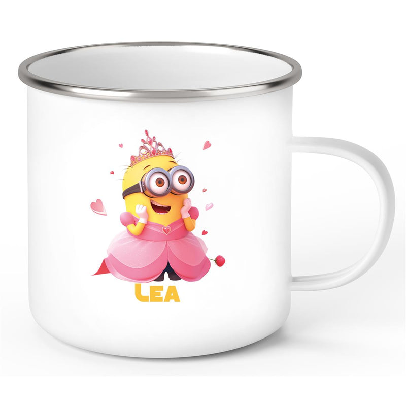 Tasse Minions Kinder Minion 7 Prinzessin Wunschname Emaille Kinderbecher personalisiert