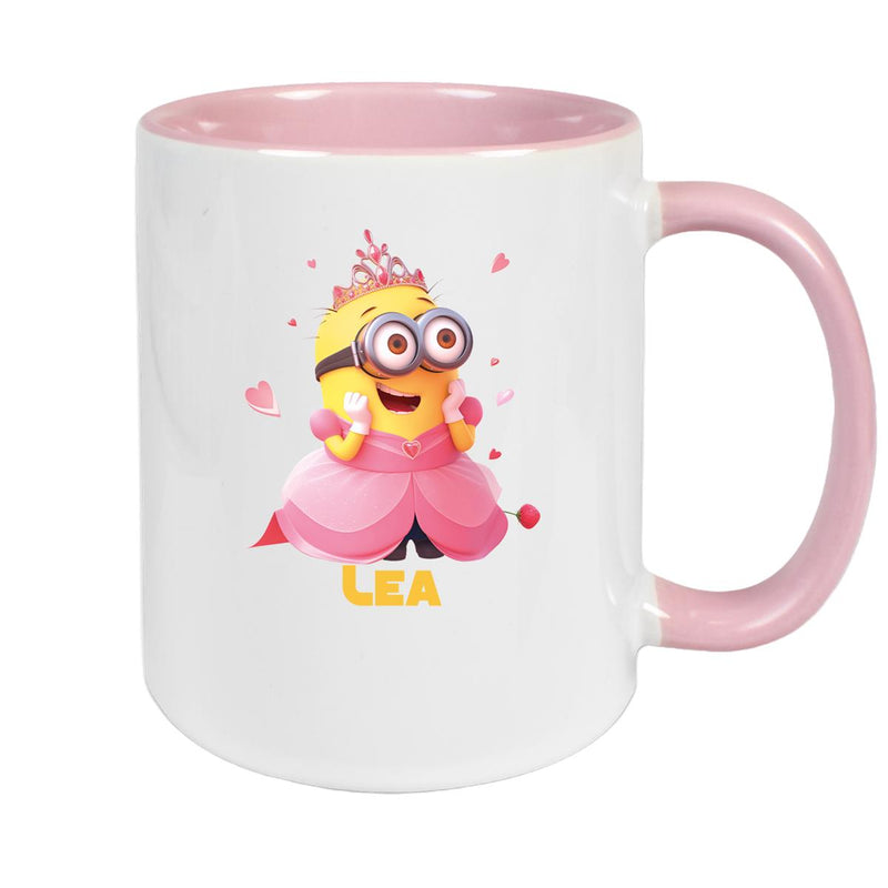 Tasse Minions Kinder Minion 7 Prinzessin Wunschname Keramik Kinderbecher personalisiert versch. Farben