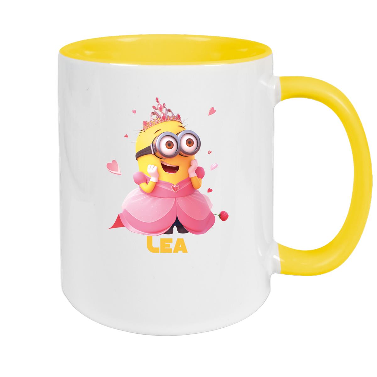 Tasse Minions Kinder Minion 7 Prinzessin Wunschname Keramik Kinderbecher personalisiert versch. Farben