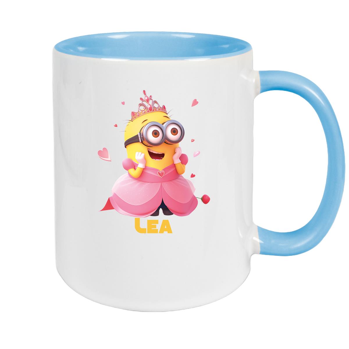 Tasse Minions Kinder Minion 7 Prinzessin Wunschname Keramik Kinderbecher personalisiert versch. Farben