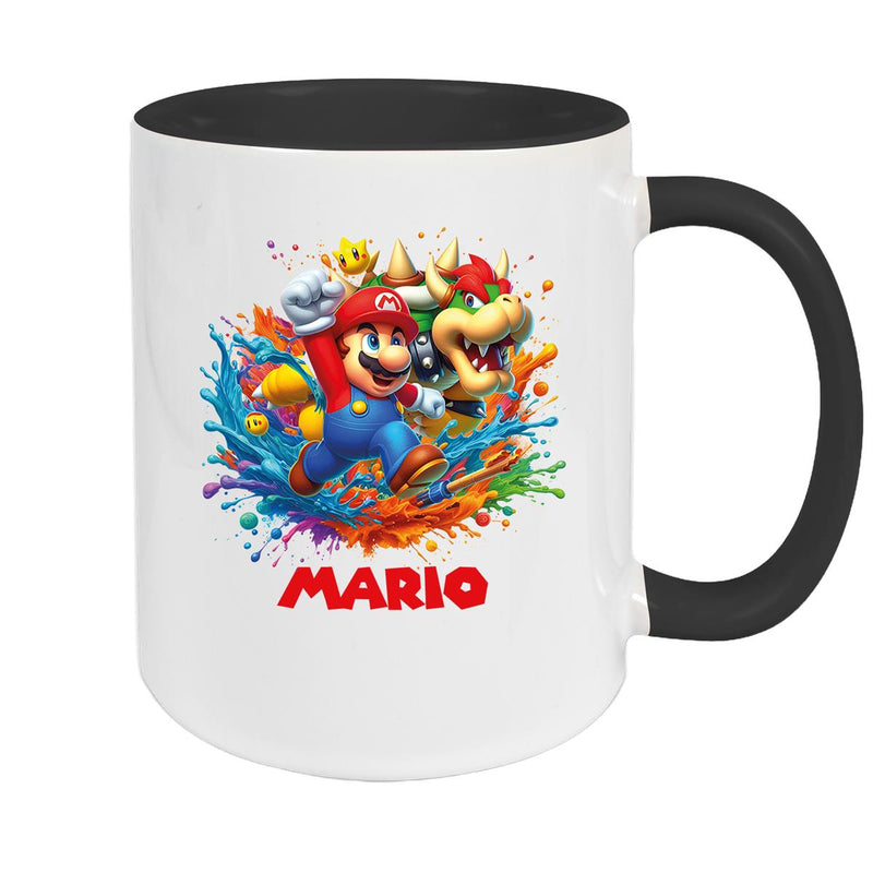 Tasse Wunschname Super-Mario 5 Keramik Kinderbecher personalisiert versch. Farben