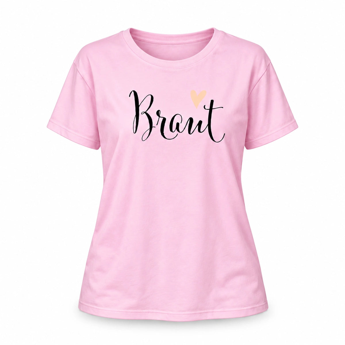 MUCKKI-PRO:07f3e11394056676e17a3aec3d83fbf27e5a41355fa44ab7487ee70315baabe5:T-Shirt Braut & Team-Braut 05 Damen-Shirt für den Junggesellinnenabschied – Braut / Pink / S