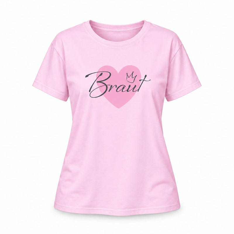 T-Shirt Braut & Team-Braut 04 Herz Damen-Shirt für den Junggesellinnenabschied
