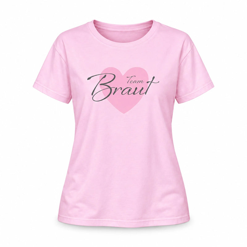 T-Shirt Braut & Team-Braut 04 Herz Damen-Shirt für den Junggesellinnenabschied
