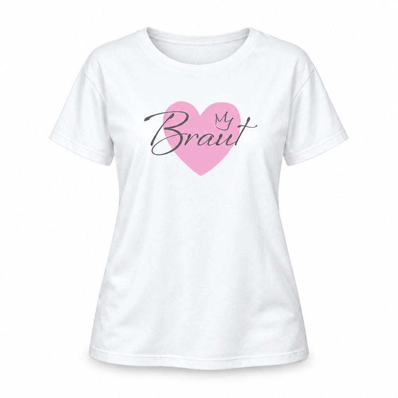 T-Shirt Braut & Team-Braut 04 Herz Damen-Shirt für den Junggesellinnenabschied