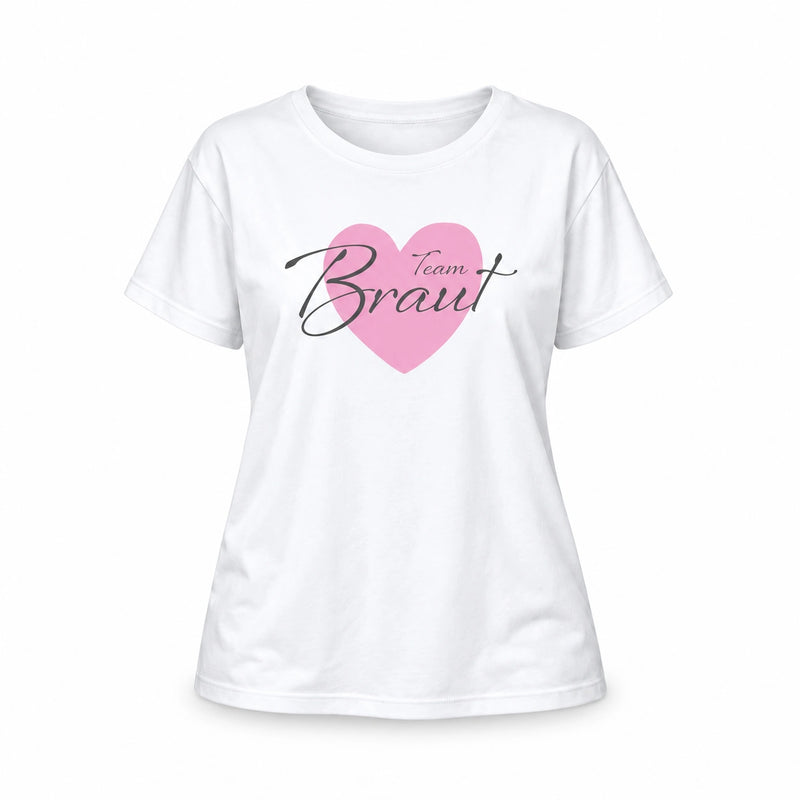 T-Shirt Braut & Team-Braut 04 Herz Damen-Shirt für den Junggesellinnenabschied