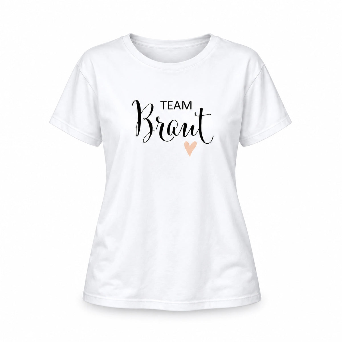 MUCKKI-PRO:98c0156196be93b563415e3d0c01bab22fbd9baf9666cc51c665f1f6e513cc6a:T-Shirt Braut & Team-Braut 05 Damen-Shirt für den Junggesellinnenabschied – Team-Braut / Weiß / S