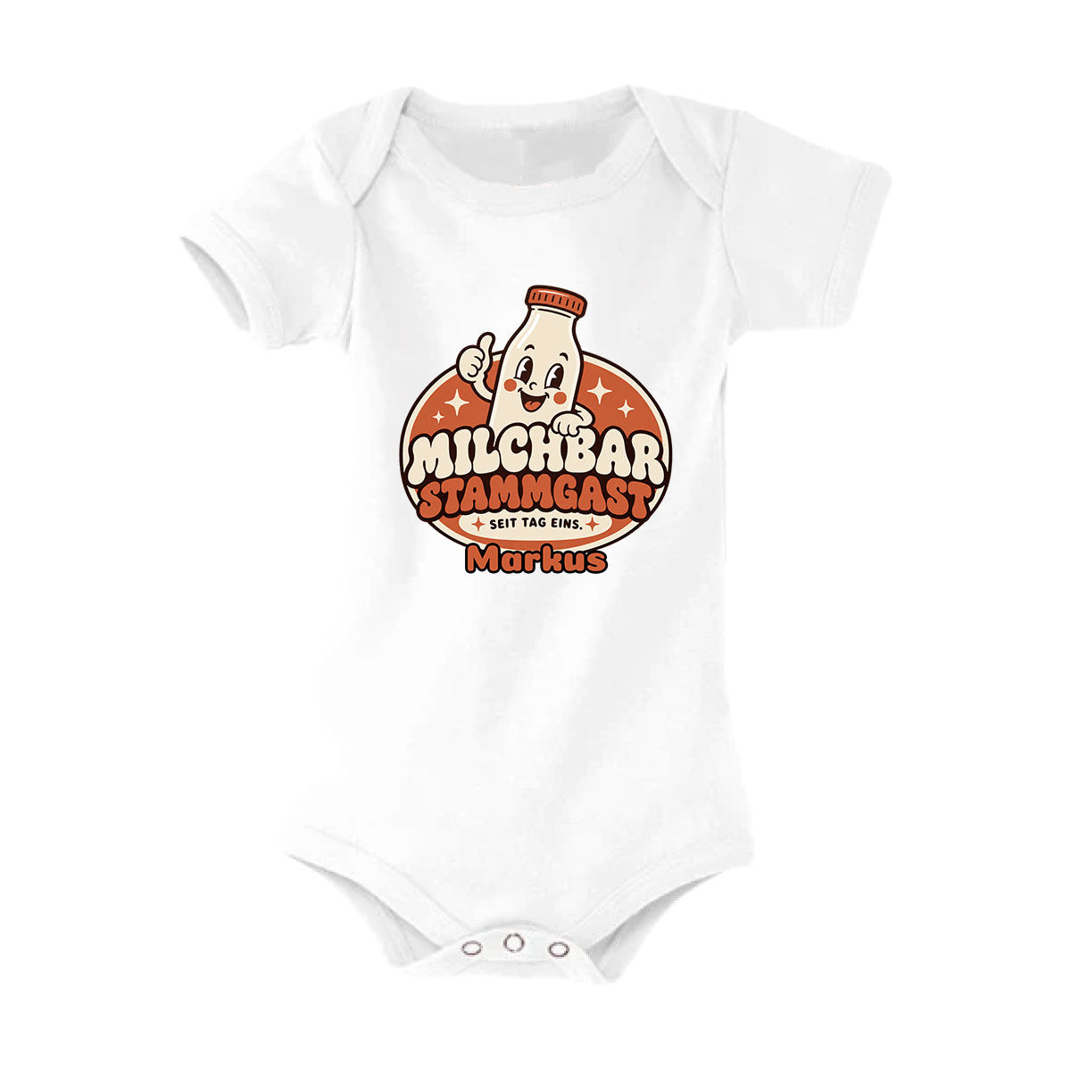 MUCKKI-PRO:ebb2c9d36d84b09ddbf6f6fa49697d325514cdeb77c89a5c8f1c22864a930d51:Personalisierter Babybody „Milchbar“ mit deinem Wunschnamen