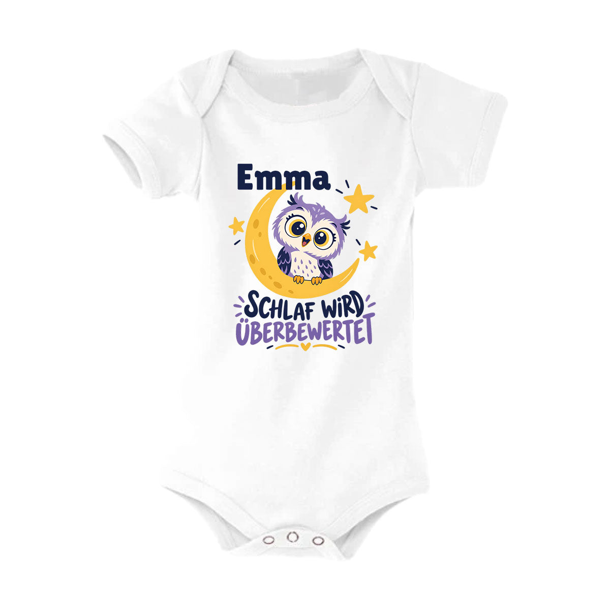 MUCKKI-PRO:40bf7370b49ebdd4d2547aab2dc6d929984d98dc3aa15af4ab1c4e780bb09178:Personalisierter Babybody „Schlaf wird überbewertet“ mit deinem Wunschnamen