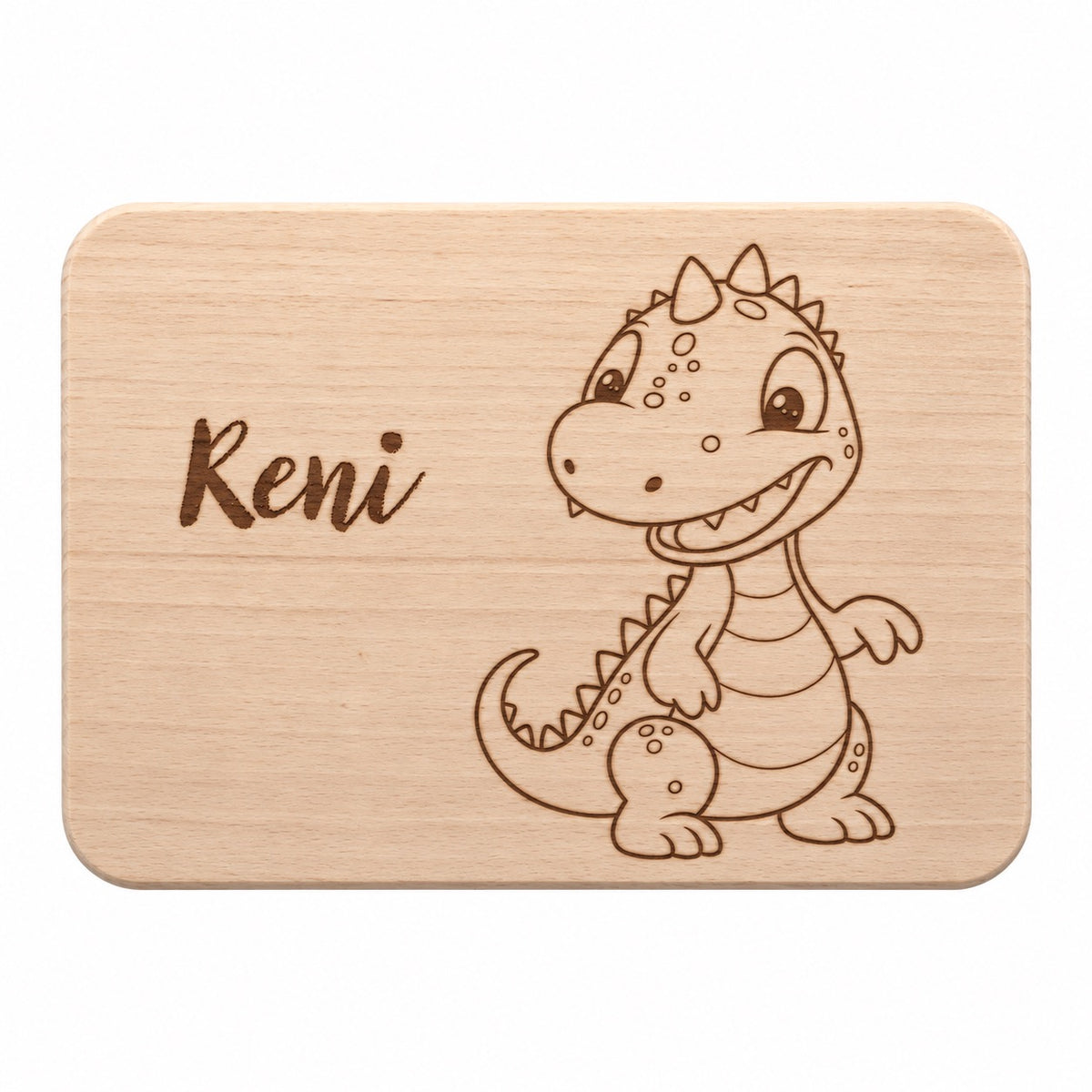 Frühstücksbrett personalisiert Dino 3 ,Holzbrett, Brettchen personalisiert