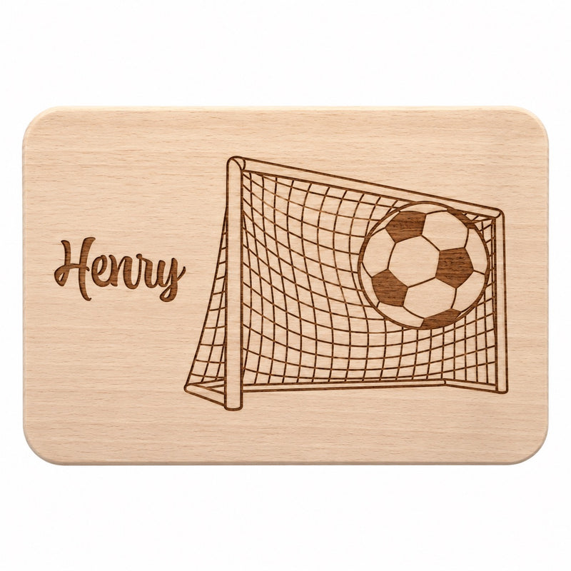Frühstücksbrett personalisiert Fußball 1, Holzbrett, Brettchen personalisiert