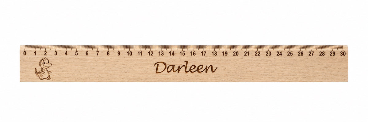 Lineal Holz personalisiert Dino 1, 30cm