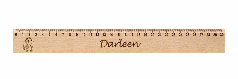 Lineal Holz personalisiert Dino 1, 30cm