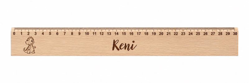 Lineal Holz personalisiert Dino 3, 30cm
