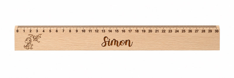 Lineal Holz personalisiert Dino 6, 30cm