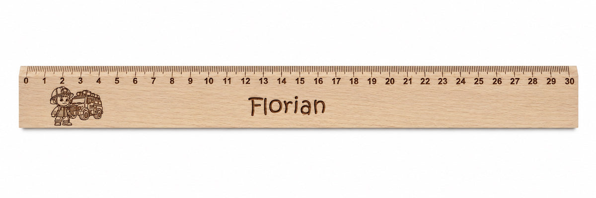 Lineal Holz personalisiert Feuerwehr 2, 30cm
