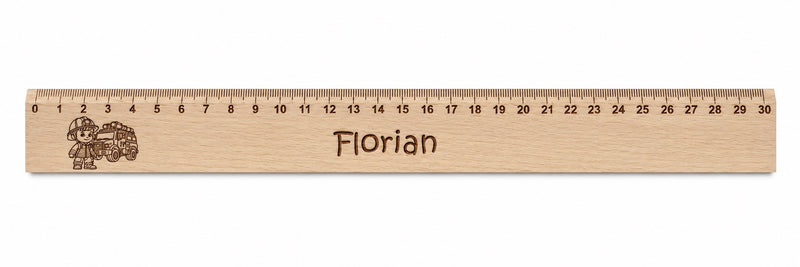 Lineal Holz personalisiert Feuerwehr 2, 30cm