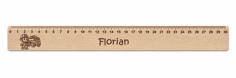 Lineal Holz personalisiert Feuerwehr 1, 30cm