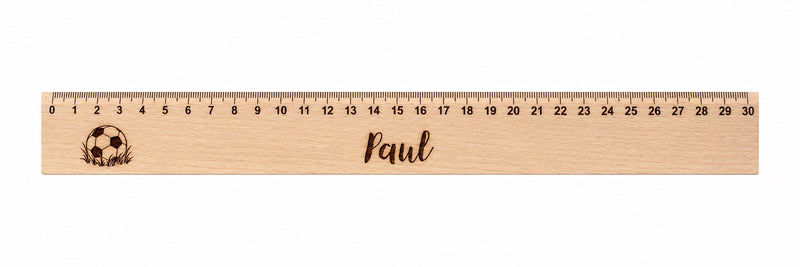 Lineal Holz personalisiert Fußball 5, 30cm
