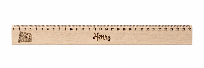 Lineal Holz personalisiert Fußball 13, 30cm