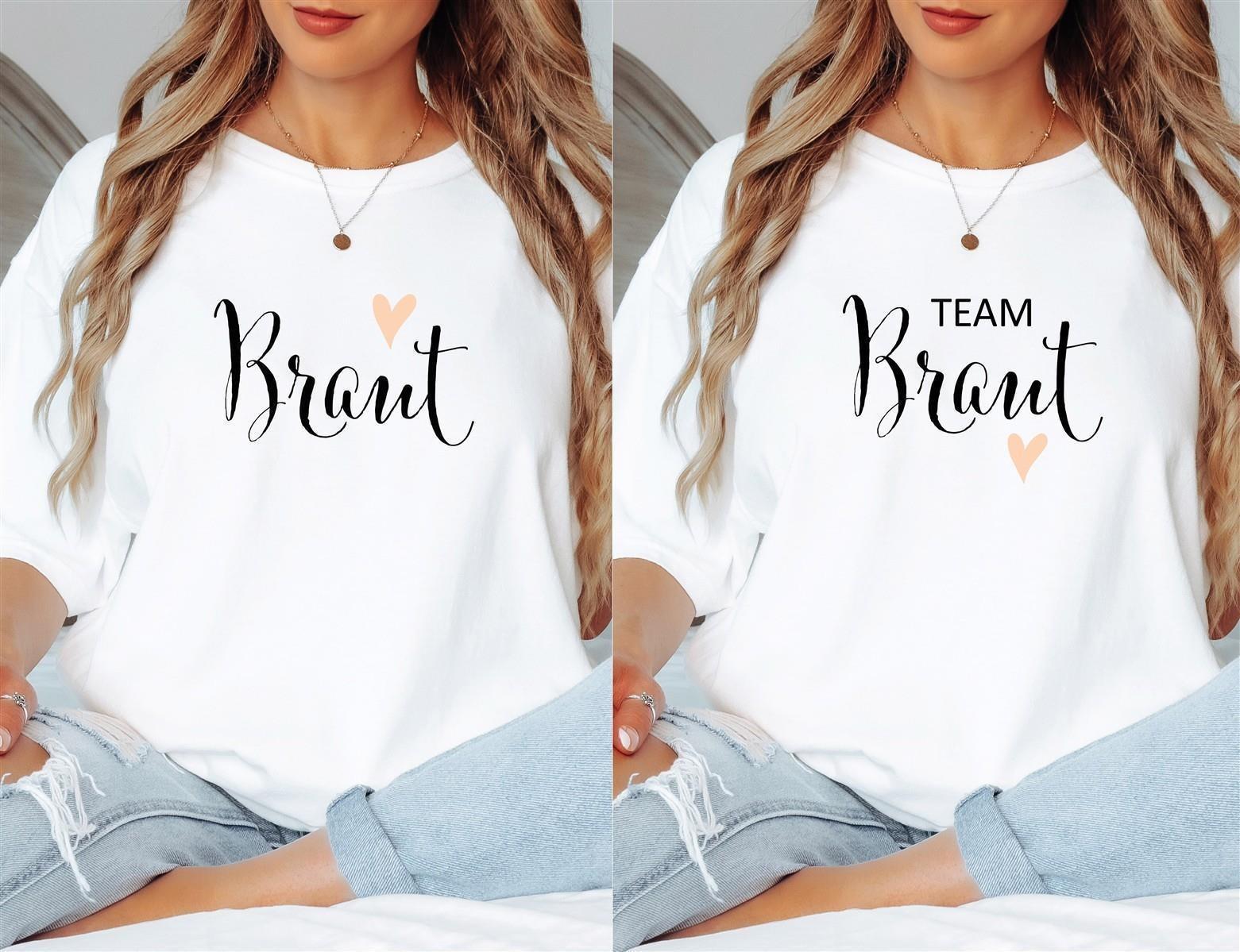 T-Shirt Braut & Team-Braut 05 Damen-Shirt für den Junggesellinnenabschied