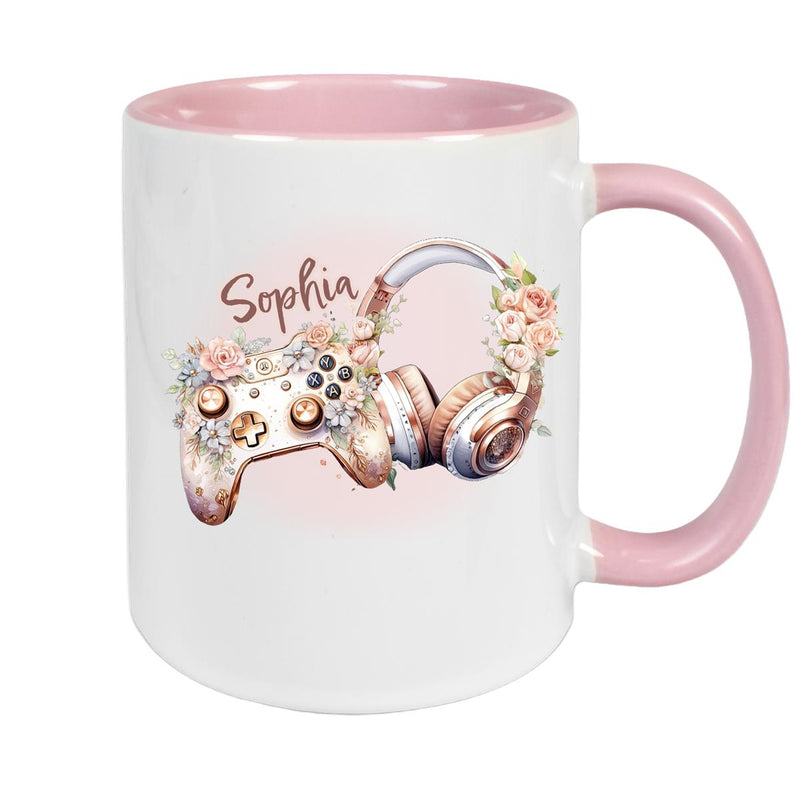 Mug Gamer 4 Custom Name Ceramic Kids Mug personalized various colors