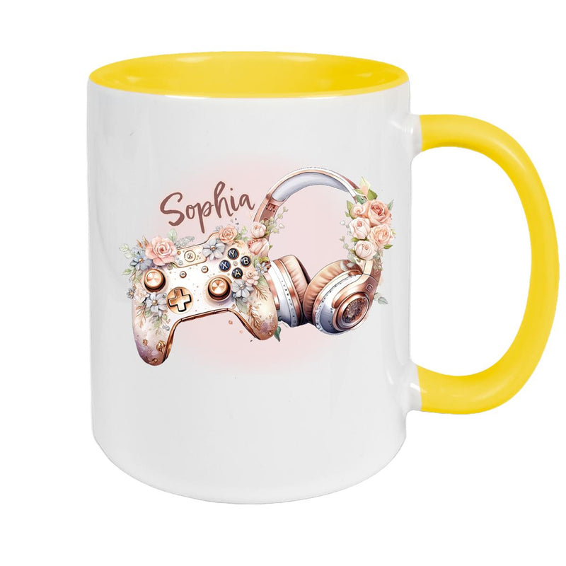 Mug Gamer 4 Custom Name Ceramic Kids Mug personalized various colors